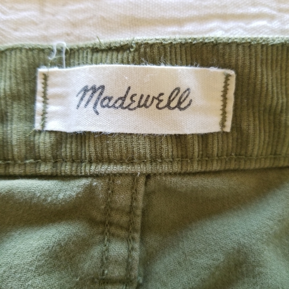 Madewell Olive Green Corduroy Straight Leg Pants - Picture 3 of 8